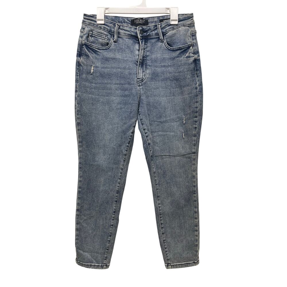 Judy Blue Slim Fit straight leg high rise denim jeans light wash size 11/30